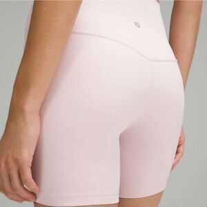 Light pink Lululemon align biker shorts